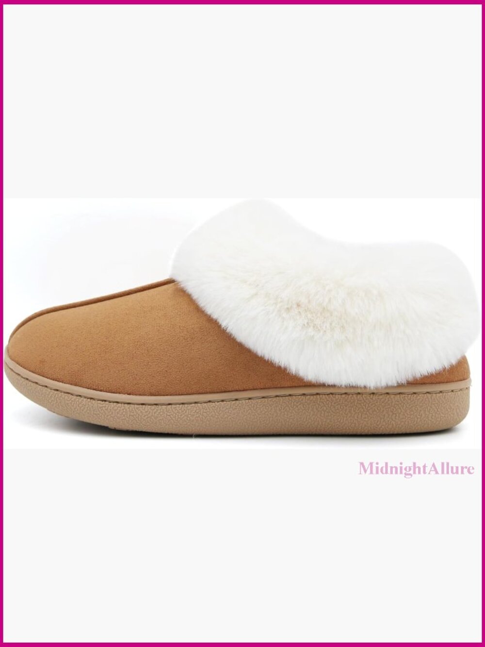 Memory Foam Slippers With Arch Support, Faux Fur Lining, Non-Slip Sole